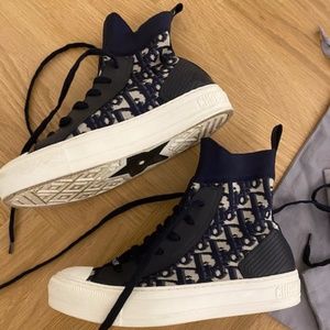 DIOR MID HIGH DENIM SNEAKERS